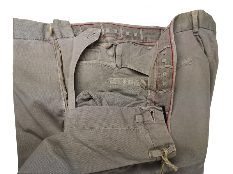LBM 1911 Trousers 36/37 Washed Pale Blue Flat front Full Leg Cotton Stretch