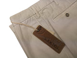 LBM 1911 Trousers 35/36 Light Stone Flat front Full Leg Cotton/Linen