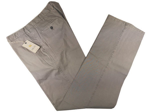 LBM 1911 Trousers 36/37 Washed Stone Grey Flat front Full Leg Cotton Stretch