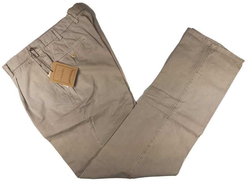 LBM 1911 Trousers 32 Washed Beige Pleated front Straight Leg Cotton