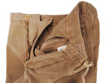 LBM 1911 Trousers 32 Washed Tan Flat front Straight Leg Cotton Moleskin