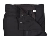 LBM 1911 Luigi Bianchi Tuxedo 44R Black Textured Striped 1-button Pure wool