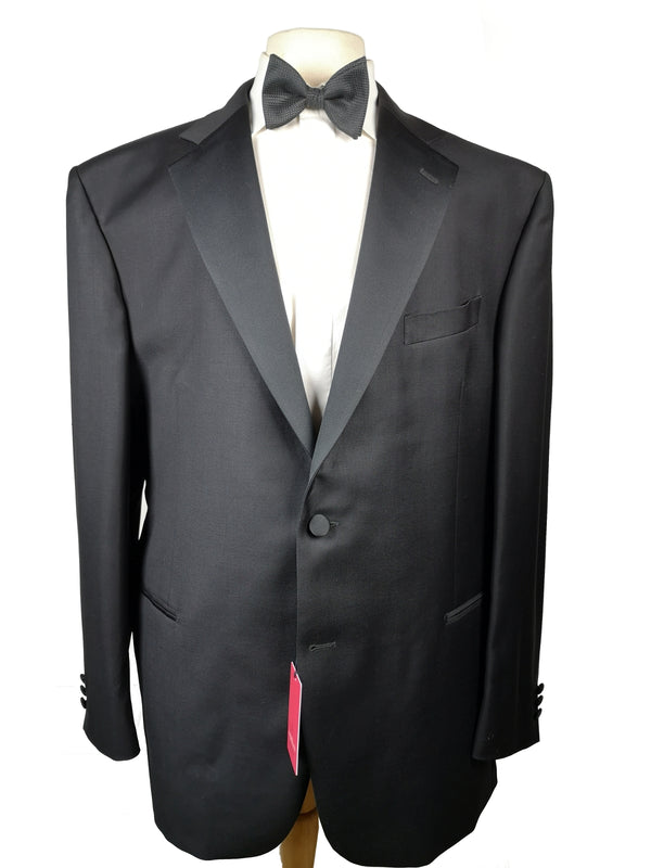 Luigi Bianchi Tuxedo 48R Black 2-button Cerruti wool