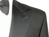 Lubiam Luigi Bianchi Tuxedo 41/42R Black 1-button VBC wool/mohair