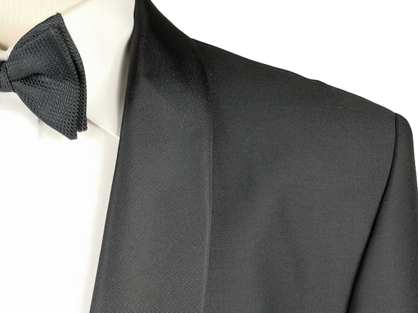 Lubiam Luigi Bianchi Tuxedo 42R Black 1-button Shawl Loro Piana 120's Wool