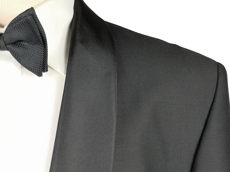 Lubiam Luigi Bianchi Tuxedo 42R Black 1-button Shawl Loro Piana 120's Wool