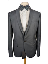 Christian Lacroix LBM Vested Tuxedo 38/39 Gunmetal Grey Shawl 1-button Wool