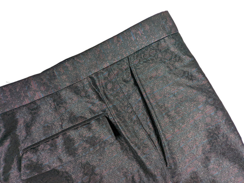Christian Lacroix LBM Vested Tuxedo 38/39 Dark Burgundy Jacquard Shawl 1-button Silk