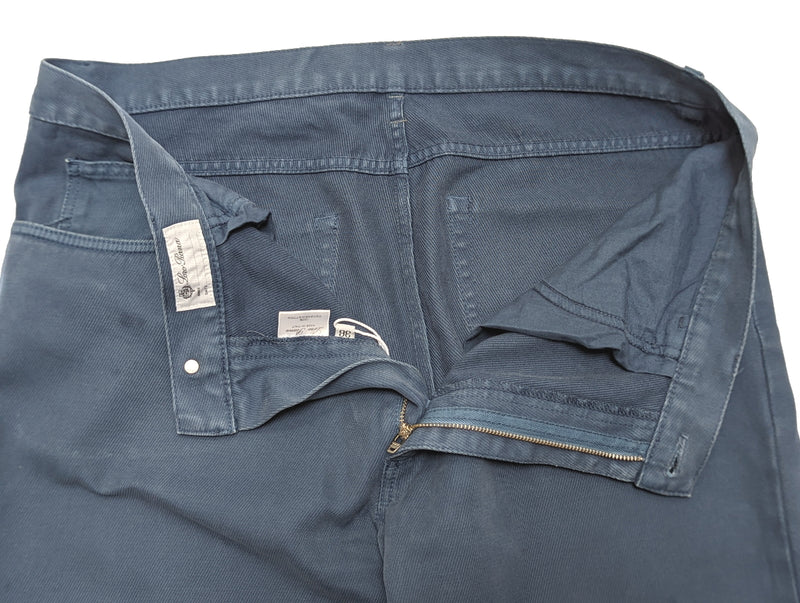 Loro Piana Jeans 36 Slate Blue 5 Pocket Cotton twill