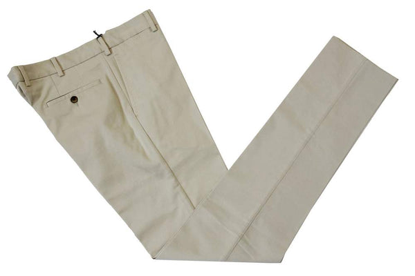 Marco Pescarolo Trousers: 30/31, Dull khaki, flat front, cotton/elastane