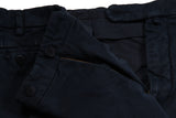 Marco Pescarolo Trousers: 36 Navy blue Flat front Heavy cotton