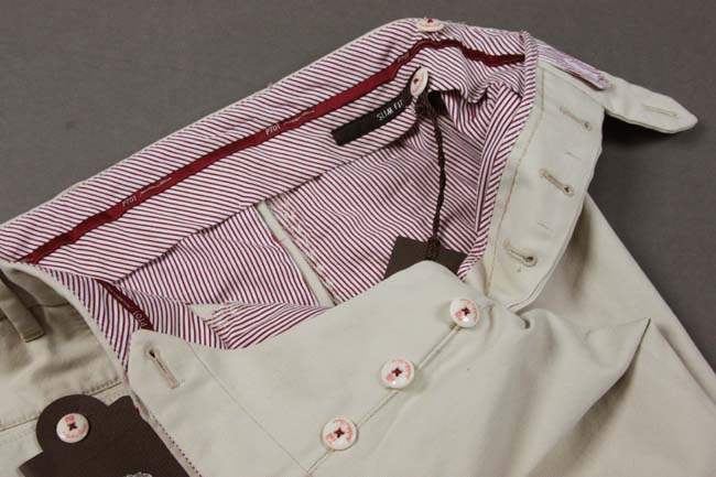 PT01 Trousers: 34, Beige, flat front, cotton/elastane