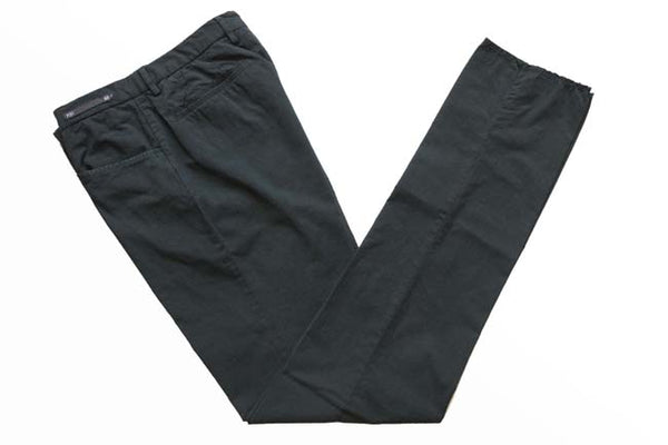 PT01 Trousers: 35/36, Washed black microcheck, flat front, cotton/elastane