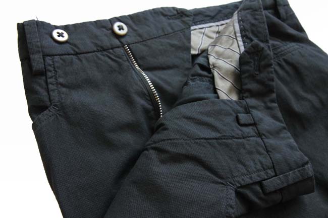 PT01 Trousers: 37/38, Washed black microcheck, flat front, cotton/elastane