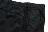 PT01 Trousers: 33/34, Solid black with side strip, flat front, cotton/elastane