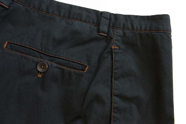 PT01 Trousers: 34/35, Washed black with rust stitches, flat front, cotton