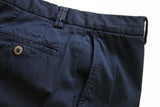 PT01 Trousers: 30, Navy blue, flat front, cotton/elastane