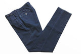PT01 Trousers: 32, Navy blue, flat front, cotton/elastane