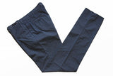 PT01 Trousers: 40/41, Dark blue plaid, flat front, cotton blend