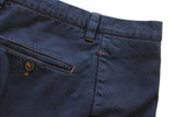 PT01 Trousers: 33/34, Navy blue orange stitching, flat front, cotton/elastane