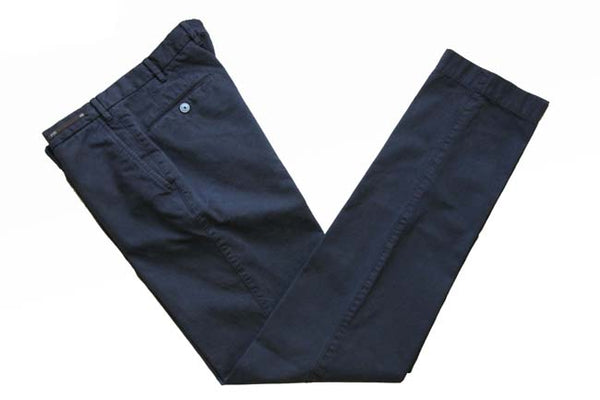 PT01 Trousers: 35/36, Washed navy blue, flat front, cotton