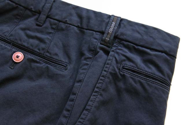 PT01 Trousers: 35/36, Washed navy blue, flat front, cotton