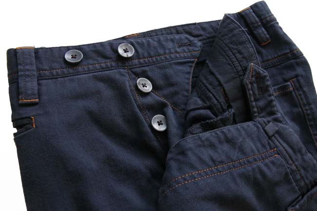 PT01 Jeans: 35/36, Navy blue, flat front, cotton/elastane