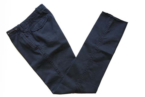 PT01 Trousers: 30, Navy blue, flat front, cotton