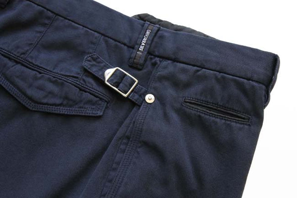 PT01 Trousers: 32/33, Washed navy blue, flat front side adjusters, cotton