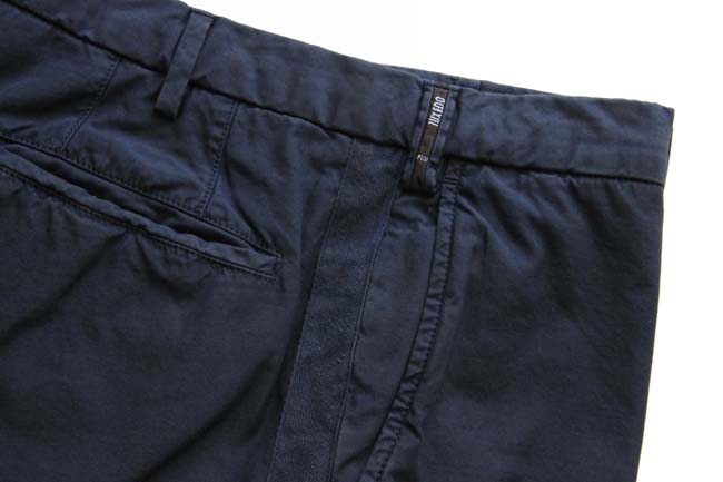 PT01 Trousers: 31/32, Solid navy with side strip, flat front, cotton/elastane