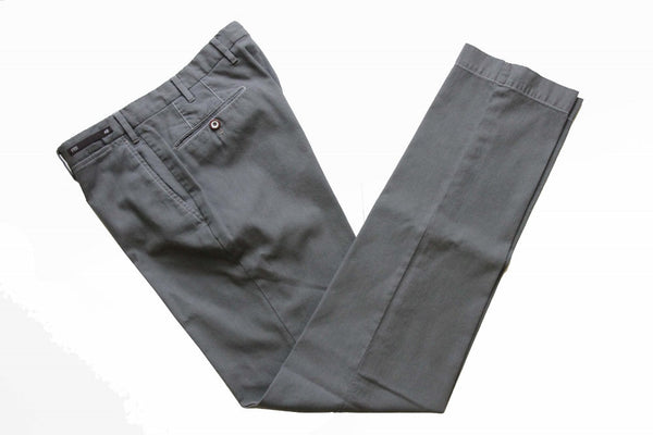 PT01 Trousers: 34, Grey with contrast stitching, flat front, cotton