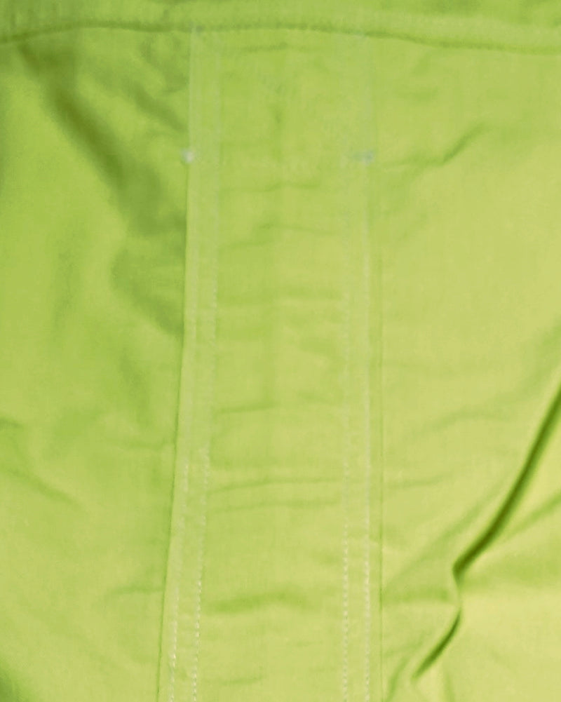 Brioni Sport Shirt L Chartreuse Green Hidden Button Down Collar