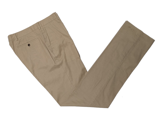 Ralph Lauren Purple Label Trousers 34 Tan Flat front Cotton