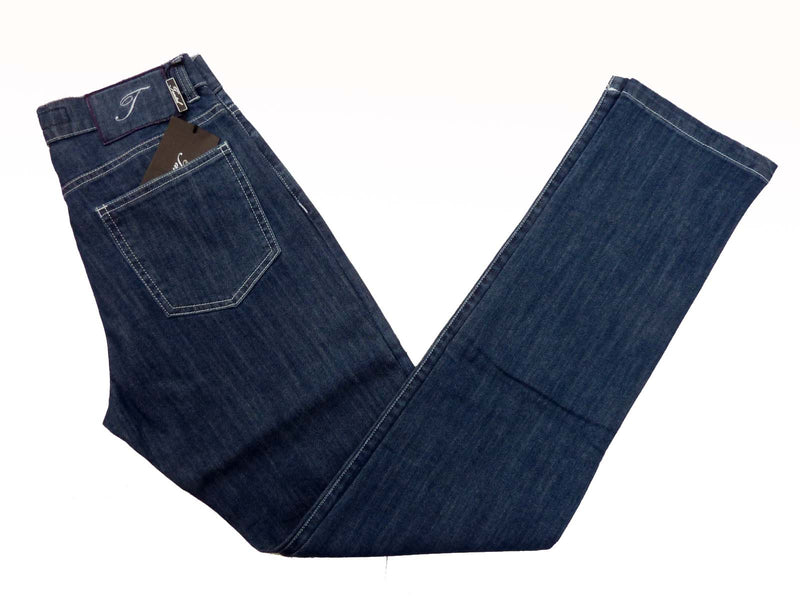 Marco Pescarolo Tantal Jeans: 33 Navy Blue 5 pocket, cotton/elastan