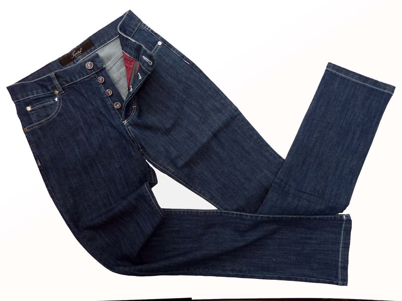 Marco Pescarolo Tantal Jeans: 33 Navy Blue 5 pocket, cotton/elastan