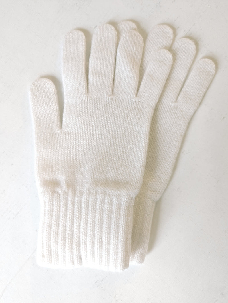 The Wardrobe Gloves Vanilla White One size Pure cashmere