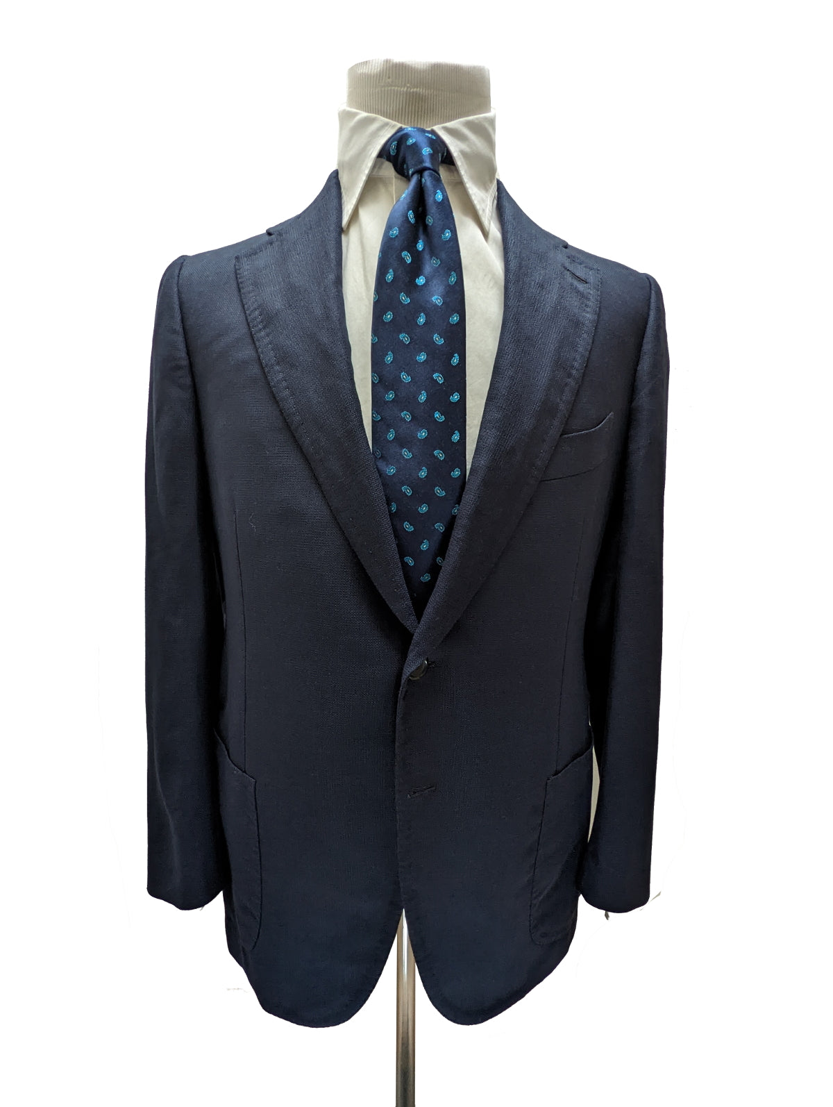 Cesare Attolini Sport Coat: 41/42R, Navy Blue, 2-button, wool