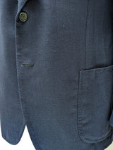 Cesare Attolini Sport Coat: 41/42R, Navy Blue, 2-button, wool hopsack