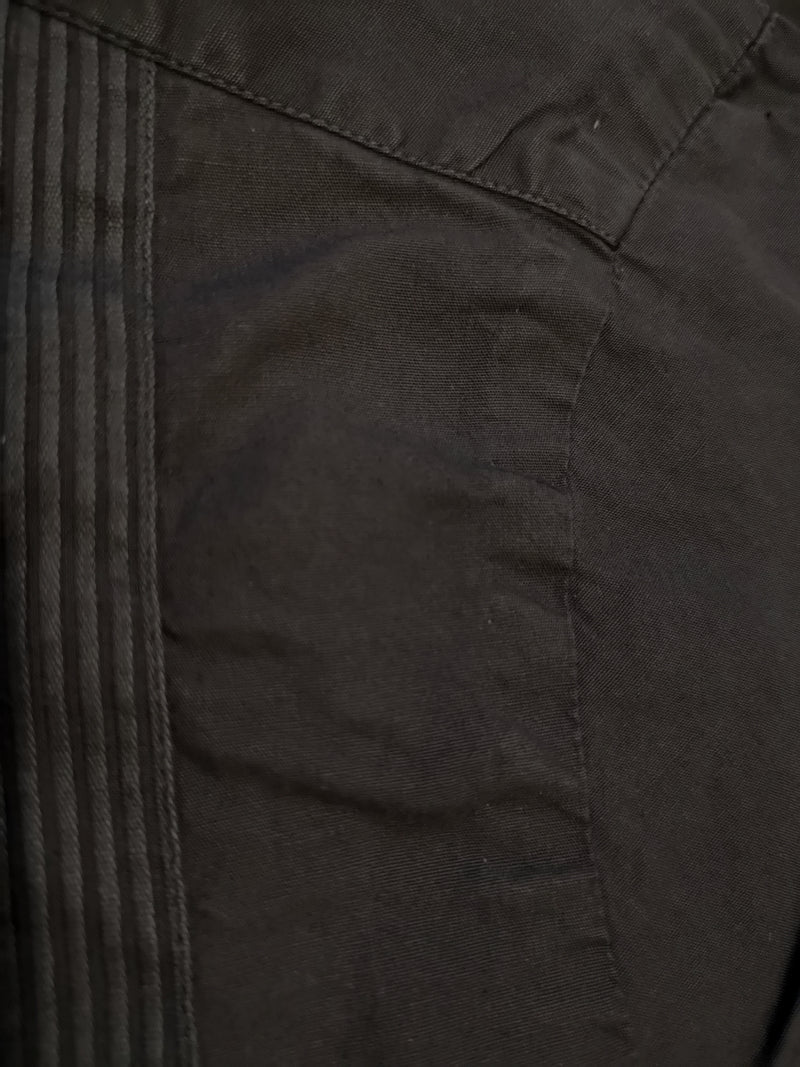 Barba Dandylife Washed Tuxedo Shirt: Faded black ribbed front pure cotton