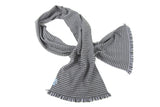 Battisti Scarf: Soft lavender/olive check Pure cashmere