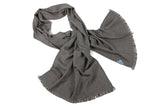 Battisti Scarf: Black/White check Pure lightweight cashmere