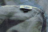 Battisti Scarf: Pale blue grey stripes Vintage cotton