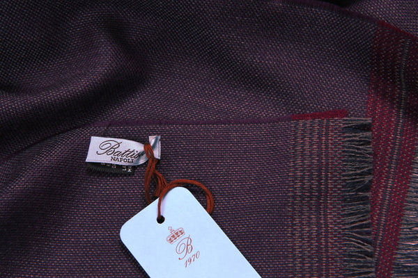 Battisti Scarf Dark fuchsia melange Cashmere/Wool