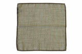 Battisti Pocket Square: Mushroom brown polkadot with beige, pure wool