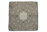 Battisti Pocket Square Light grey bandana paisley, pure wool