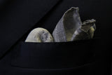 Battisti Pocket Square Light grey bandana paisley, pure wool