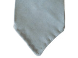 Battisti Tie: Powder blue with herringbone stripes, hand-rolled unlined tip, pure cashmere