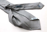 Battisti Tie White with midnight bullseyes 7-fold, pure silk