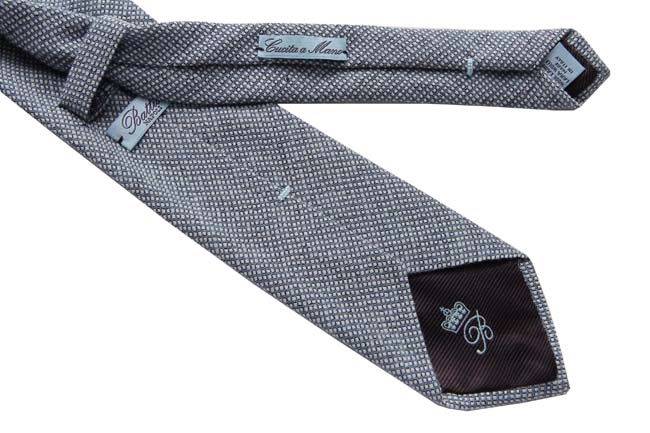 Battisti Tie: Pale blue melange, pure wool