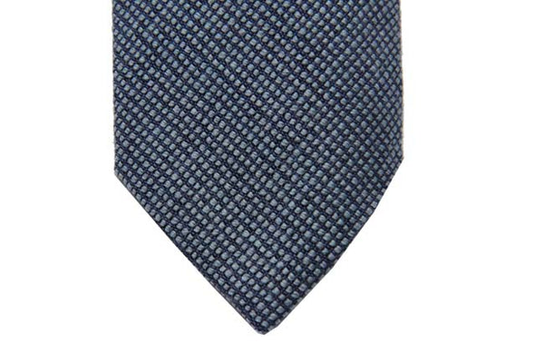 Battisti Tie: Medium blue melange, pure wool